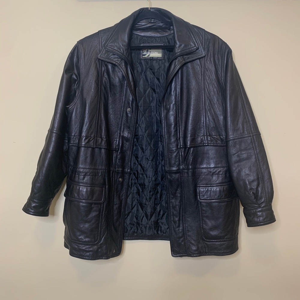 Boston Outfitters Black Sloft Leather Coat Jacket